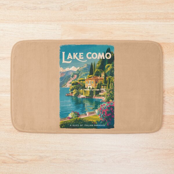 Item preview, Lake Como Painterly Travel Art Vintage designed and sold by KrisSidDesigns.