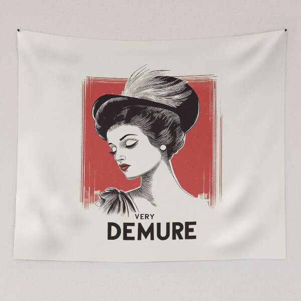 Item preview, Very Demure: Vintage Glamour Portrait in Red designed and sold by Retro Travel Design.