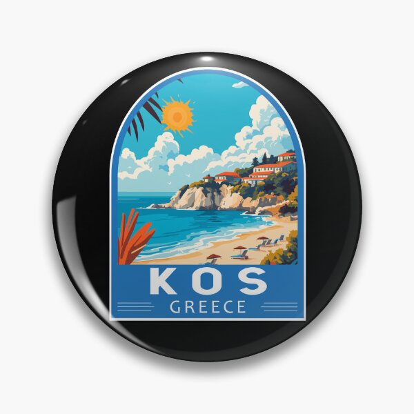 Item preview, Kos Greece Travel Art Emblem designed and sold by KrisSidDesigns.