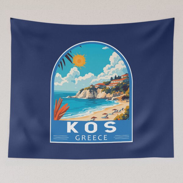 Item preview, Kos Greece Travel Art Emblem designed and sold by KrisSidDesigns.