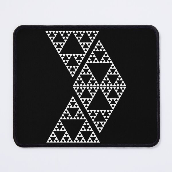 Item preview, Four White Sierpinski Triangles Fractal Geometry Math Shapes Mania designed and sold by Shapes-Mania.
