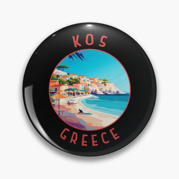 Item preview, Kos Greece Retro Distressed Circle designed and sold by KrisSidDesigns.