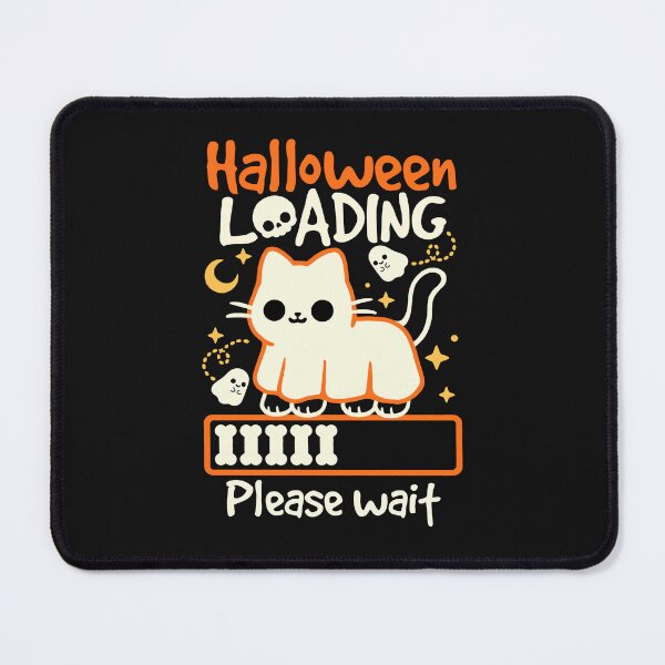 Item preview, halloween loading please wait cat ghost designed and sold by NemiMakeit.