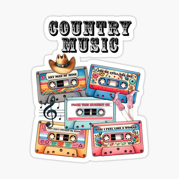 Country Musik - Kassetten Sticker