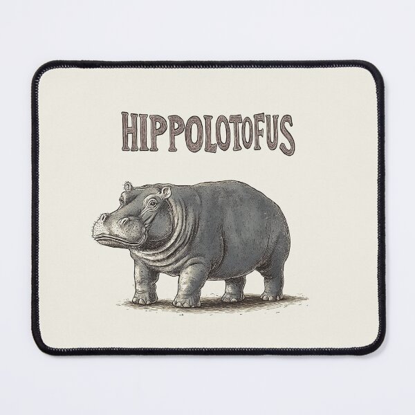 Item preview, Hippolotofus: Playful Vintage Hippo Illustration designed and sold by Retro Travel Design.