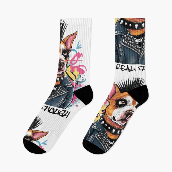 Item preview, Fur-Real Though: Punk Rock Dog Design designed and sold by asprse.