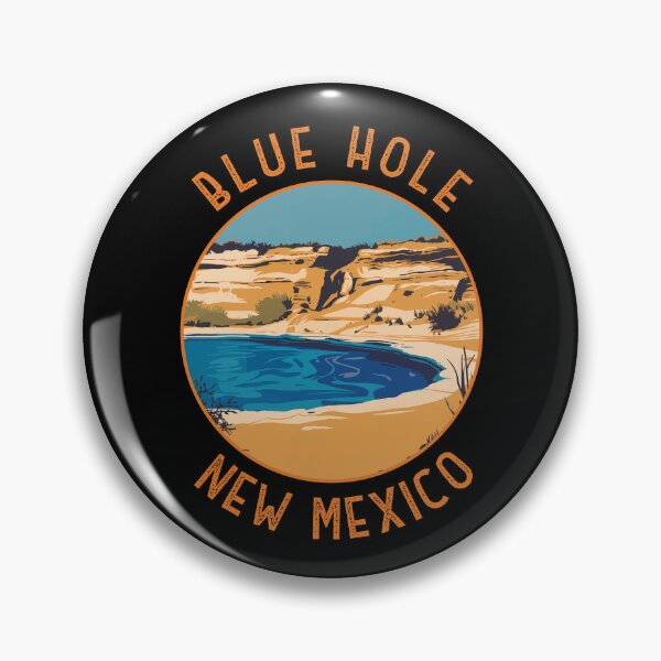 Item preview, Blue Hole New Mexico Retro Distressed Circle designed and sold by KrisSidDesigns.