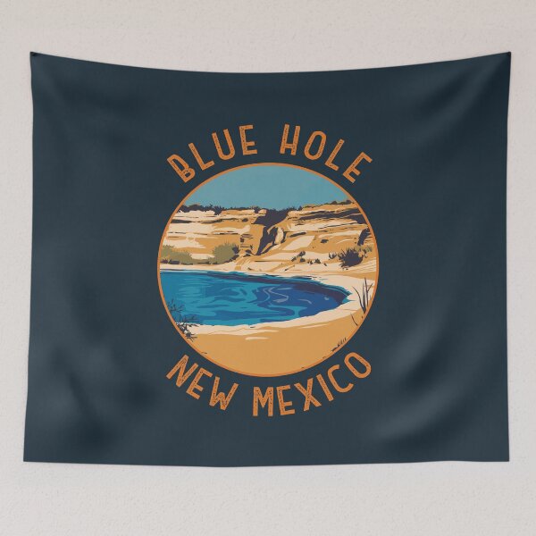 Item preview, Blue Hole New Mexico Retro Distressed Circle designed and sold by KrisSidDesigns.
