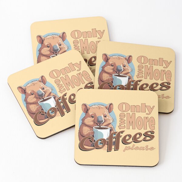 Item preview, Only Two More Coffees Wombat designed and sold by FotoBuda.