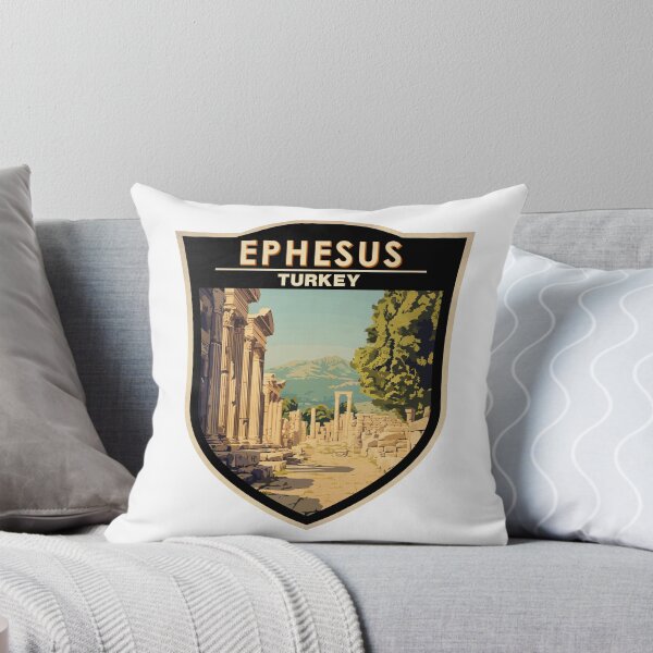 Item preview, Ephesus Turkey Travel Art Badge designed and sold by KrisSidDesigns.