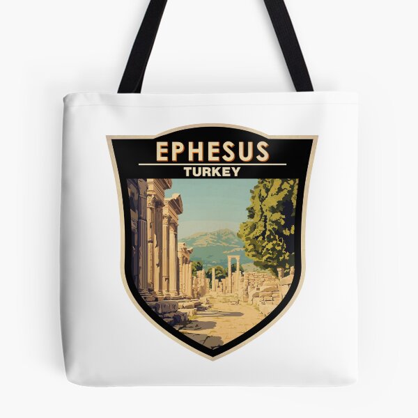 Item preview, Ephesus Turkey Travel Art Badge designed and sold by KrisSidDesigns.