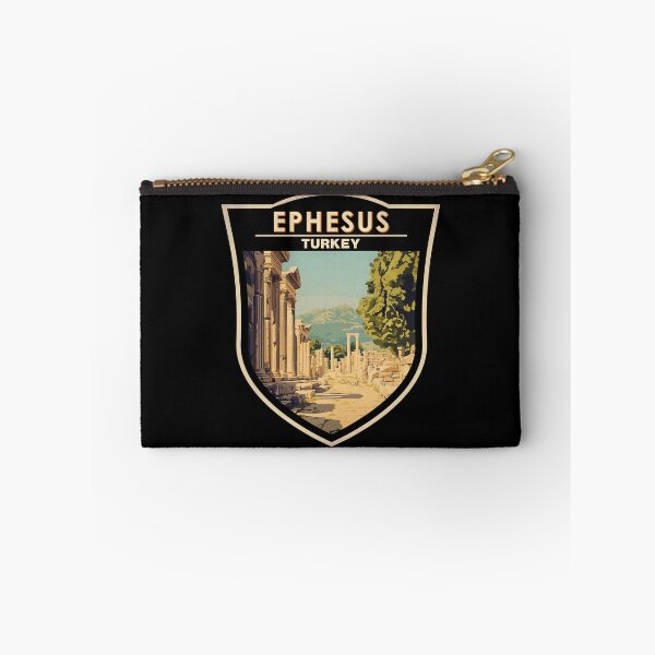 Item preview, Ephesus Turkey Travel Art Badge designed and sold by KrisSidDesigns.