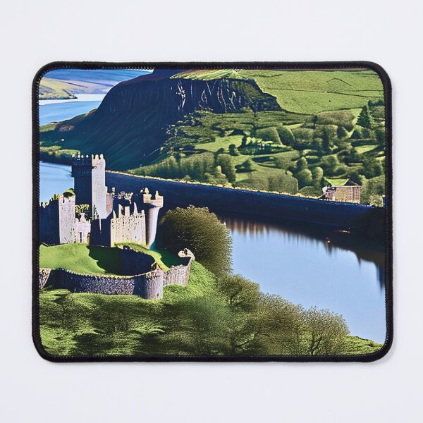 Item preview, A castle situated on a hilltop near a large, calm river. designed and sold by Atmosferica.