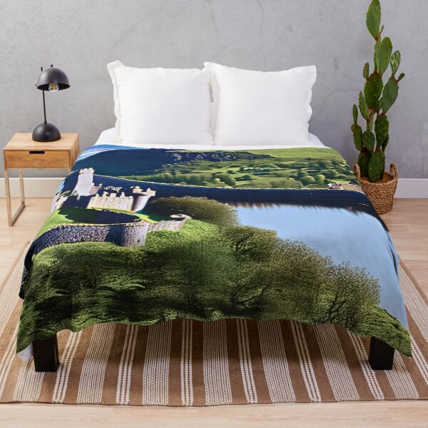 Item preview, A castle situated on a hilltop near a large, calm river. designed and sold by Atmosferica.