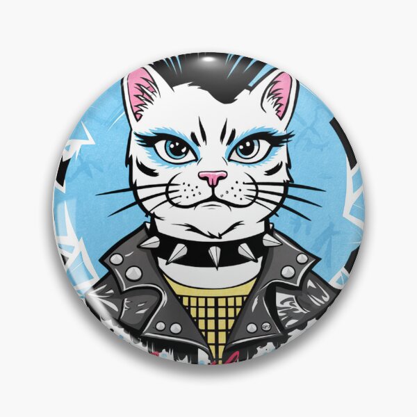 Item preview, Rebel with Claws: Punk Rock Cat Design designed and sold by asprse.