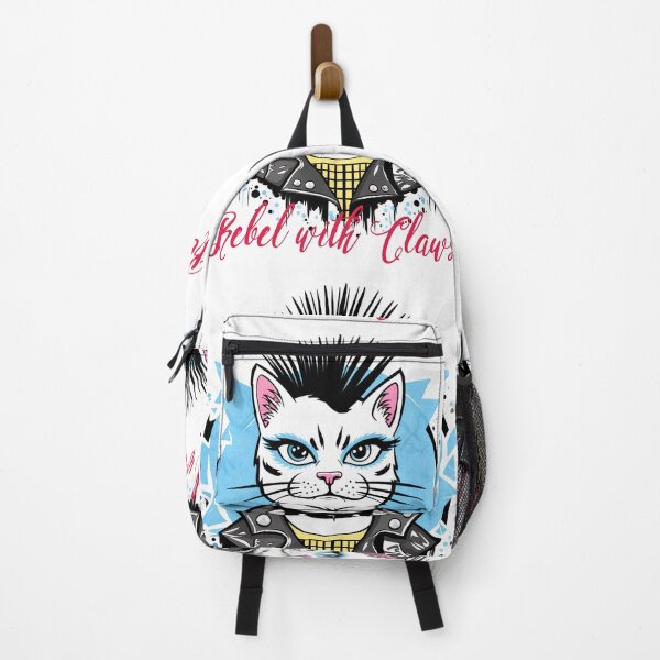Item preview, Rebel with Claws: Punk Rock Cat Design designed and sold by asprse.