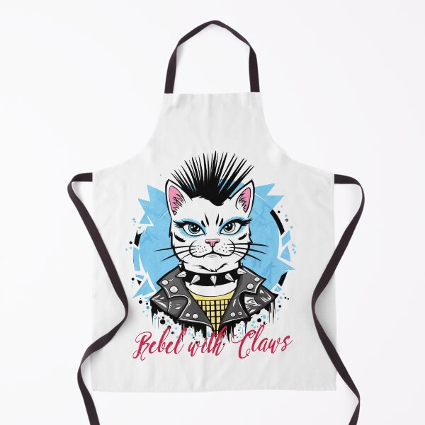 Item preview, Rebel with Claws: Punk Rock Cat Design designed and sold by asprse.