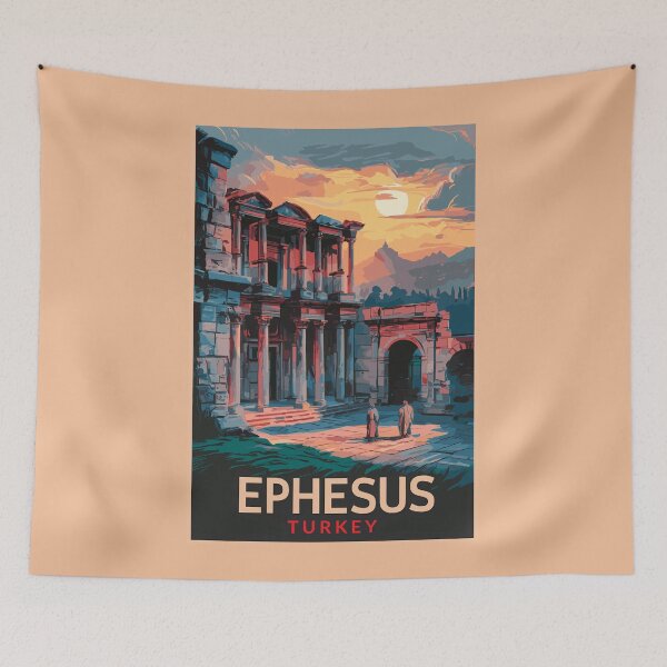 Item preview, Ephesus Library of Celsus Travel Art Vintage designed and sold by KrisSidDesigns.