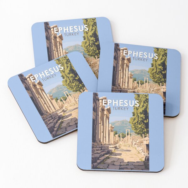 Item preview, Ephesus Turkey Travel Art Vintage designed and sold by KrisSidDesigns.