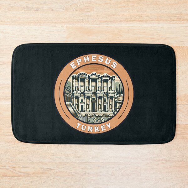 Item preview, Ephesus Turkey Illustration Travel Art Badge designed and sold by KrisSidDesigns.