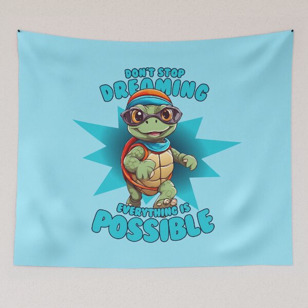 Item preview, Don't Stop Dreaming Running Turtle designed and sold by FotoBuda.