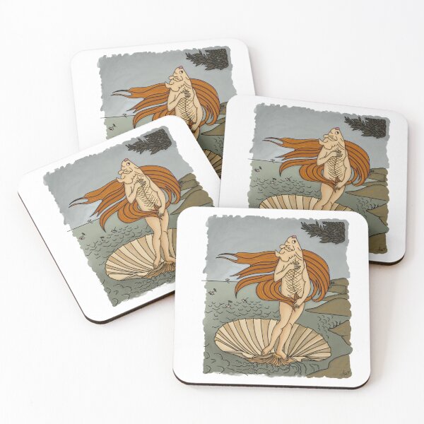 Item preview, Ven-fish: A Parody of Botticelli’s Venus designed and sold by greasyqueen.