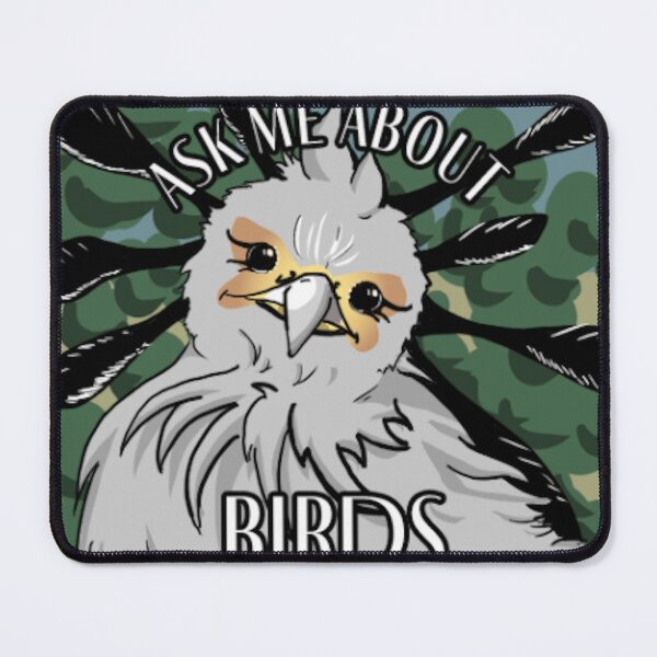 Item preview, Ask Me About Birds - Secretary Bird designed and sold by ChiralFilmworks.