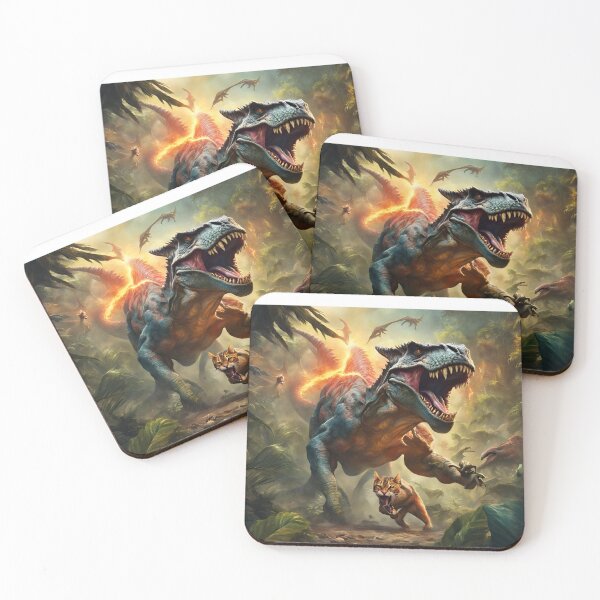 Item preview, Everybody Run!!! Dinosaur chasing a Cat designed and sold by NicMacTees.