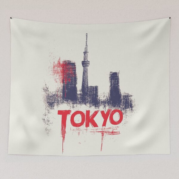 Item preview, Tokyo Skyline: Grunge Art Design designed and sold by Retro Travel Design.