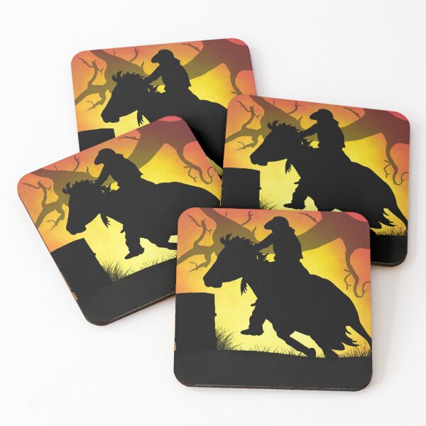 Item preview, Barrel racer cowgirl sunset silhouette designed and sold by TalesFromTrails.