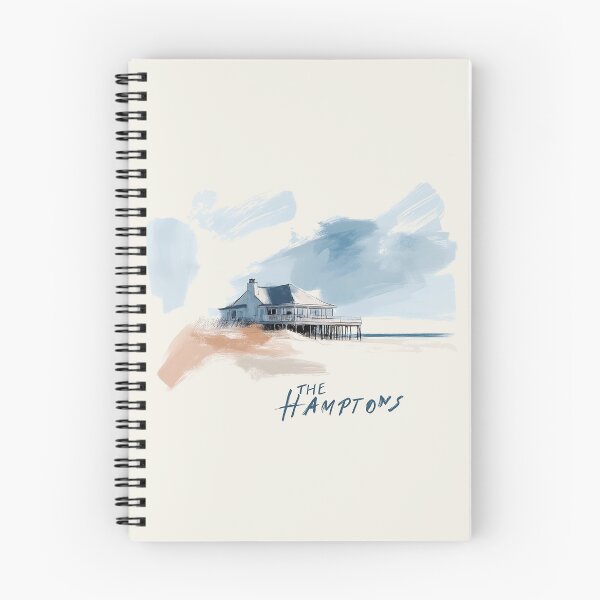 Item preview, Coastal Hamptons Beach House Art designed and sold by Retro Travel Design.