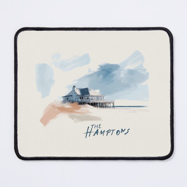 Item preview, Coastal Hamptons Beach House Art designed and sold by Retro Travel Design.