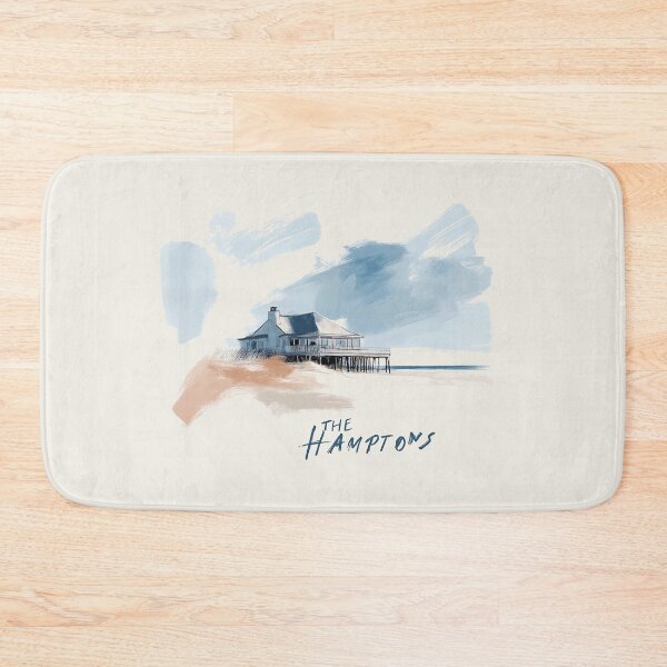 Item preview, Coastal Hamptons Beach House Art designed and sold by Retro Travel Design.