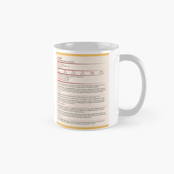 Item preview, Dad DnD Character Stats designed and sold by GeekyGoddess.