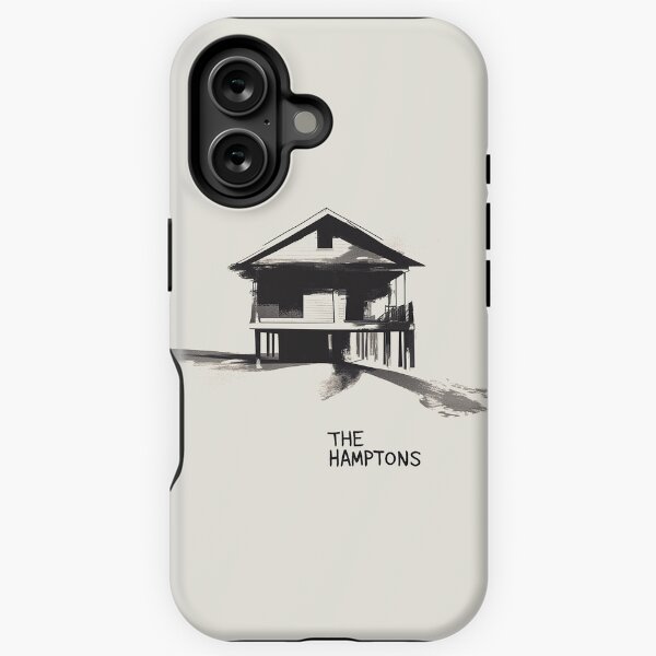 Item preview, Minimalist Hamptons Beach House Illustration designed and sold by Retro Travel Design.