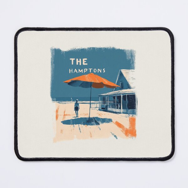 Item preview, Vintage Hamptons Beach Scene Illustration designed and sold by Retro Travel Design.