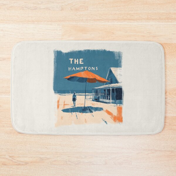 Item preview, Vintage Hamptons Beach Scene Illustration designed and sold by Retro Travel Design.