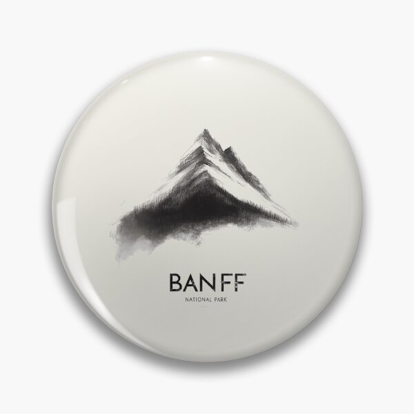 Item preview, Minimalist Banff National Park Mountain Illustration designed and sold by Retro Travel Design.