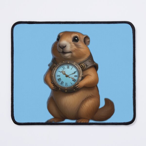Item preview, Steampunk Groundhog Cartoon Character Transparent Background designed and sold by Lisa Pearlman.