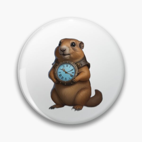 Item preview, Steampunk Groundhog Cartoon Character Transparent Background designed and sold by Lisa Pearlman.