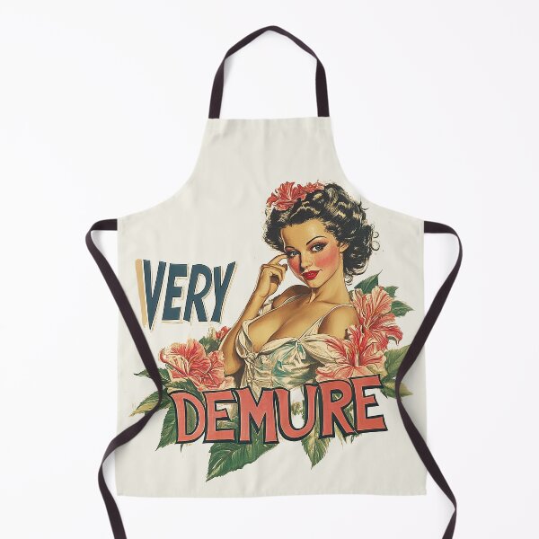 Item preview, Vintage Pin-Up “Very Demure” Floral Art designed and sold by Retro Travel Design.