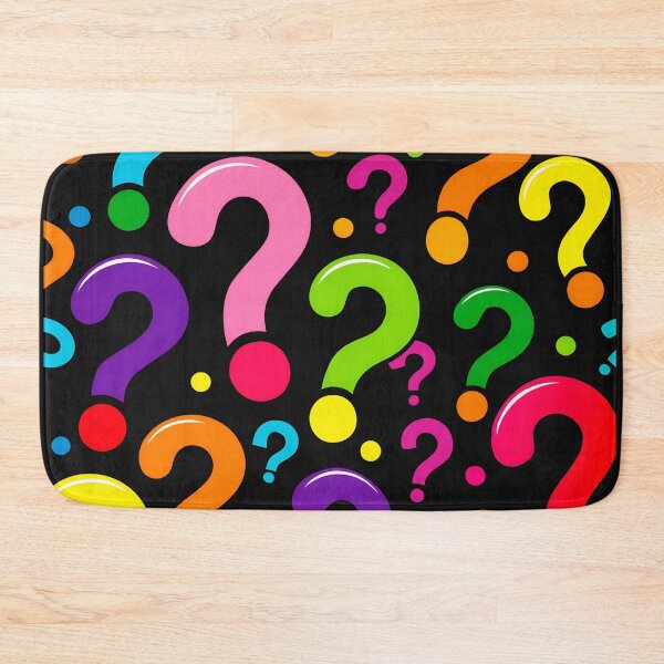 Item preview, PATTERN 013-  BIG COLORED QUESTION MARKS  - Gift items and personal use / Question Marks, Dots,  Purple, Orange, Turquoise, Red, Pink, Green,  Art designed and sold by LumDesignArt.