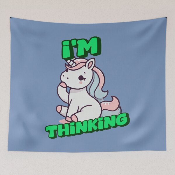 Item preview, I'm Thinking - Abby Incredible art for the unicorn lover in your life, great gift for daughters, girlfriends, wives and more designed and sold by 3DAF.