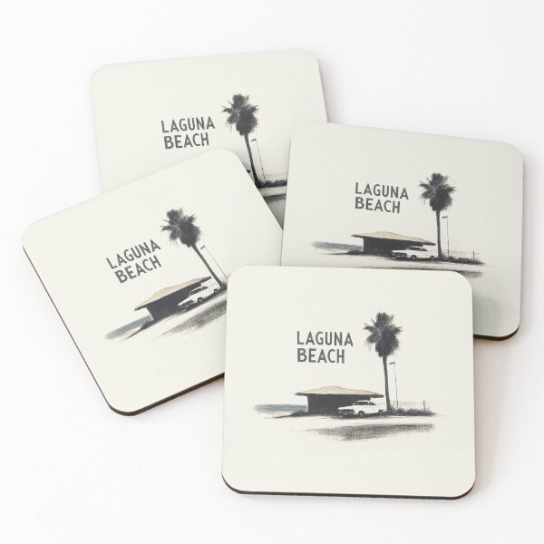 Item preview, Vintage Coastal Vibes “Laguna Beach” Illustration designed and sold by Retro Travel Design.