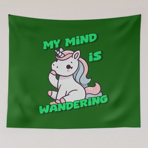 Item preview, My Mind is Wandering - Abby Incredible art for the unicorn lover in your life, great gift for daughters, girlfriends, wives and more designed and sold by 3DAF.