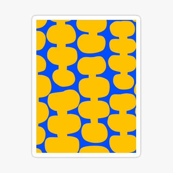 Item preview, Iconic Mid Century Modern Pattern in Blue and Yellow designed and sold by Deutschic.