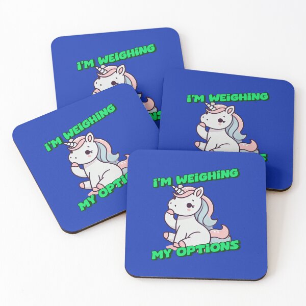 Item preview, I'm Weighing the Options - Abby Incredible art for the unicorn lover in your life, great gift for daughters, girlfriends, wives and more designed and sold by 3DAF.