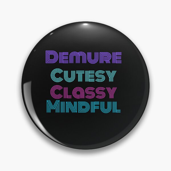Item preview, Demure Cutesy Classy Mindful Classic Black Tee designed and sold by GeekySexyCool.