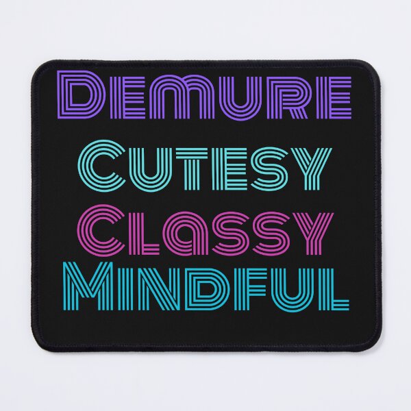 Item preview, Demure Cutesy Classy Mindful Classic Black Tee designed and sold by GeekySexyCool.