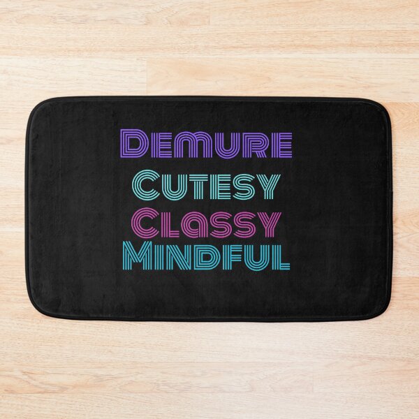 Item preview, Demure Cutesy Classy Mindful Classic Black Tee designed and sold by GeekySexyCool.